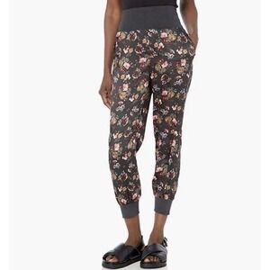 Cinq a Sept Floral Giles Pants S Slim Fit Pull On Rib Knit Trim Stretch Garden